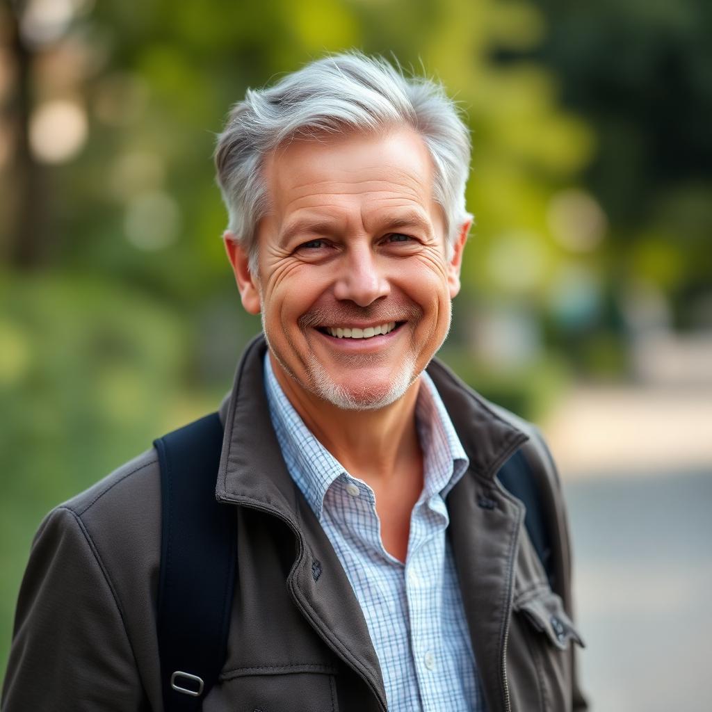 A confident healthy British man enjoying life after taking Bobby Davro Prostate Supplements UK